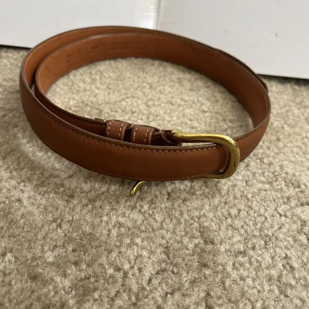 Vtg Coach Classic Leather Belt British Tan 32 in USA Classic Business 90s Work